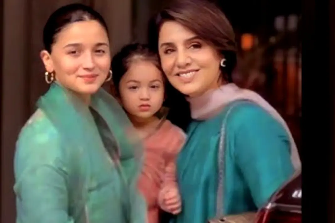 Alia Bhatt Raha Kapoor and Neetu Kapoor