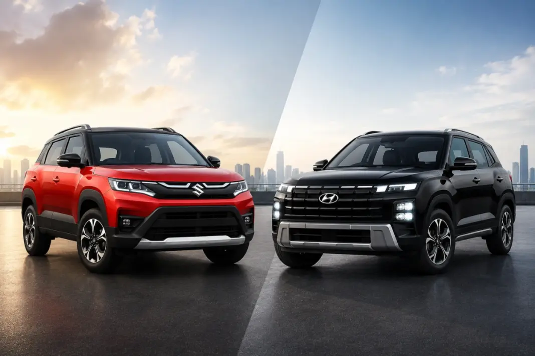 Maruti- Suzuki- Brezza- Facelift- Vs- Hyundai- Creta- Facelift